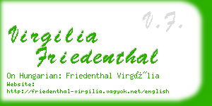 virgilia friedenthal business card